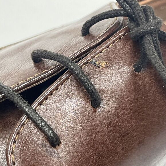 Structure Shoe Brown Leather Vera Gomma Men's 12D Dress Shoe Made In Italy - Picture 12 of 14